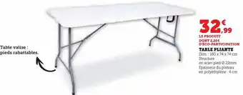 Super U Table pliante offre