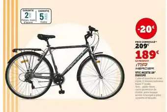 Hyper U Mercier vtc mixte 28'' équipé offre