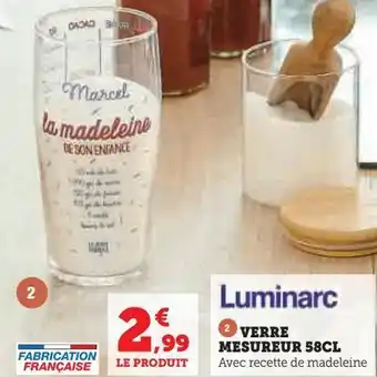 Super U Verre mesureur 58cl offre