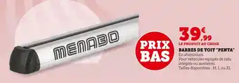 Super U Menabo barres de toit penta offre