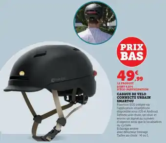 Super U Casque de velo connecte urbain smart4u offre