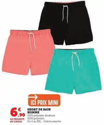 Super U Short de bain homme offre