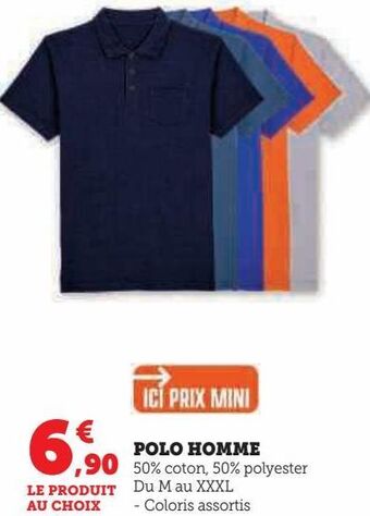Super U Polo homme offre