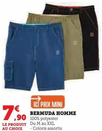 Promo bermuda homme sale