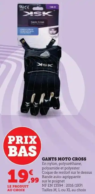 Super U Gants moto cross offre