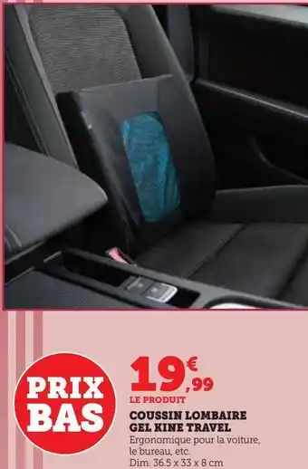 Coussin lombaire gel kine travel