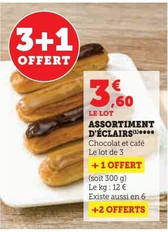 Super U Assortiment d'eclairs offre