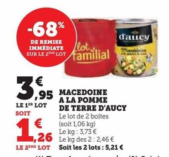 Hyper U Macedoine a la pomme de terre d'aucy offre