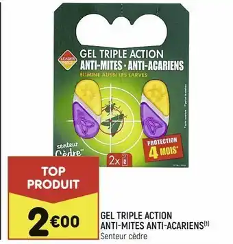 Leader Price Gel triple action anti-mites anti-acariens offre