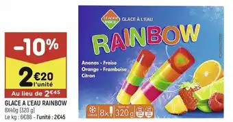 Glace Ă l'eau rainbow