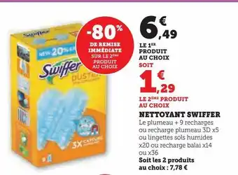 Hyper U Nettoyant swiffer offre