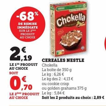Hyper U Cereales nestle offre