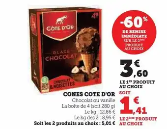 Hyper U Cones cote d'or offre