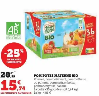 Hyper U Pom'potes materne bio offre