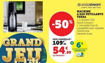 Hyper U Machine a eau petillante terra offre