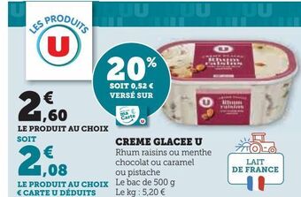 U Express Creme glacee u offre