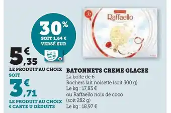 U Express Batonnets creme glacee offre