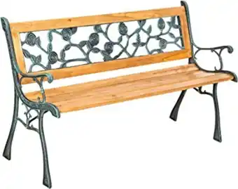 Amazon Tectake banc de jardin en bois | diverses modèles (marina 128 x 51 x 73cm | no. 401424) offre