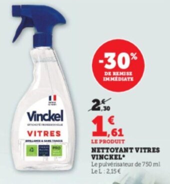 Super U NETTOYANT VITRES VINCKEL offre