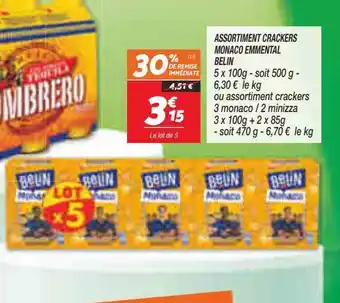 Netto Assortiment crackers monaco emmental belin offre