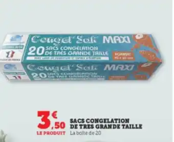 Super U SACS CONGELATION DE TRES GRANDE TAILLE offre