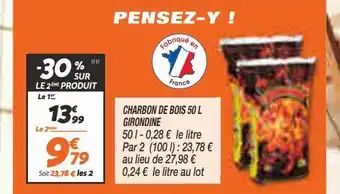 Netto Charbon de bois 50 l girondine offre