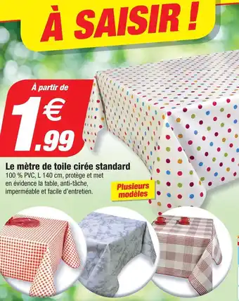 Bazarland Le metre de toile cirée standard offre