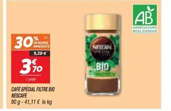 Netto Café special filtre bio nescafé offre