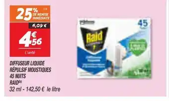 Netto Diffuseur liquide repulsif moustiques 45 nuits raid offre