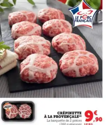 Super U CRÉPINETTE À LA PROVENÇALE La barquette de 2 pièces (260 g environ) LEKG offre