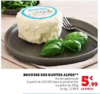 Super U BROUSSE DES HAUTES ALPES offre