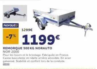 Norauto Remorque 500kg norauto offre