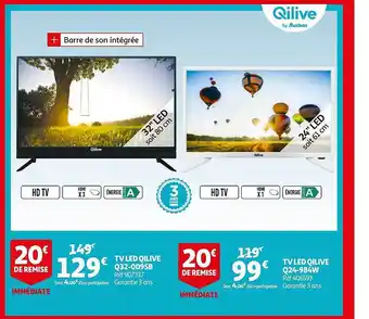 Auchan Tv Led Qilive W23 009sb Tv Led Qilive Q24 984w offre