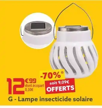 Gifi Lampe insecticide solaire offre