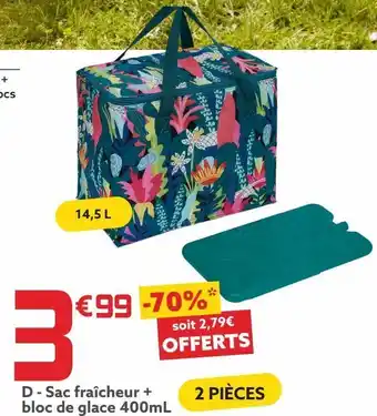 Gifi Sac fraîcheur + bloc de glace 400ml offre