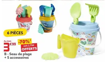 Gifi Seau de plage + 5 accesorioes offre