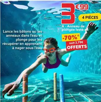 Gifi Anneau de plongée lesté x4 offre