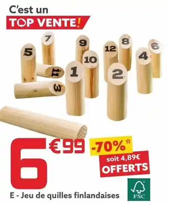 Gifi Jeu de quilles finlandaises offre