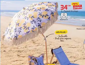 Gifi Parasol de plage offre
