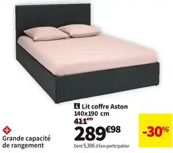 Conforama Lit coffre 140 cm aston offre