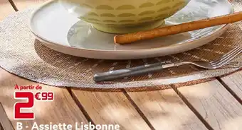 Gifi Assiette lisbonne offre