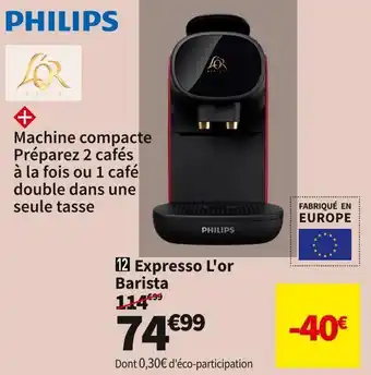 Conforama Philips expresso l'or barista lm9012/50 offre