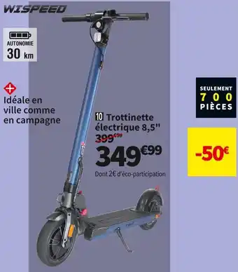 Conforama Wispeed trottinette électrique t855 bleu nuit offre