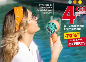 Gifi Ventilateur brumisateur offre