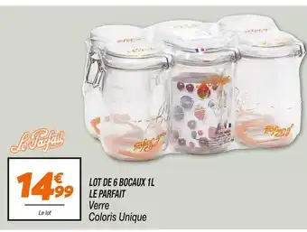 Netto Le parfait lot de 6 bocaux 1l offre