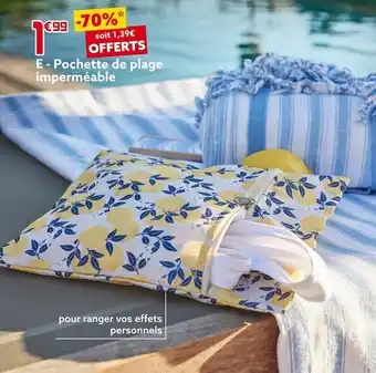 Gifi Pochette de plage imperméable offre