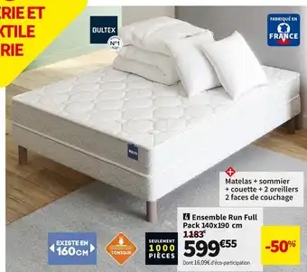 Conforama Bultex ensemble run full pack offre