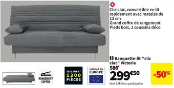 Conforama Banquette-lit clic clac victoria offre
