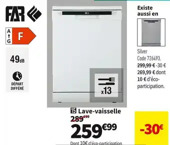 Conforama Far lave-vaisselle lv13c49m21w offre