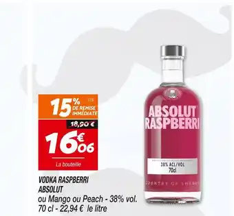 Netto Absolut vodka raspberri offre
